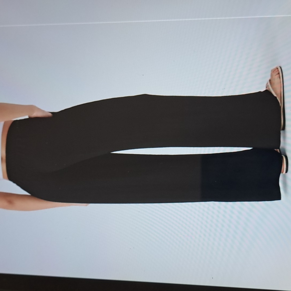 LARGE. (PETITE).   HALARA WIDE LEG CASUAL LINEN FEEL DRAWSTRING PANTS - Picture 2 of 9